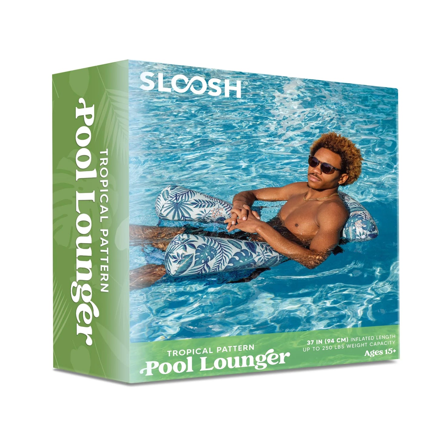 Syncfun Pool Floats Chairs for Adults, Inflatable Pool Lounge Chairs, Plant Pattern Floating Pool Hammock Chair for Women Men, Blow up Pool Noodles Floats for Pool Party Summer Water Fun