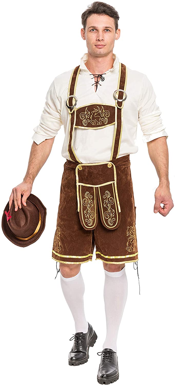 Spooktacular Creation Men’s German Bavarian Oktoberfest Costume Set for Halloween Dress Up Party and Beer Festival Size XL