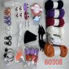 Joyfy Halloween Pom Pom Monster Kits- DIY Plush Backpack Keychains, Pom Pom Crafts for Kids Aged 4+ Kid Felt Kits, Arts & Crafts for Boys Girls Birthday Party Gift Toy
