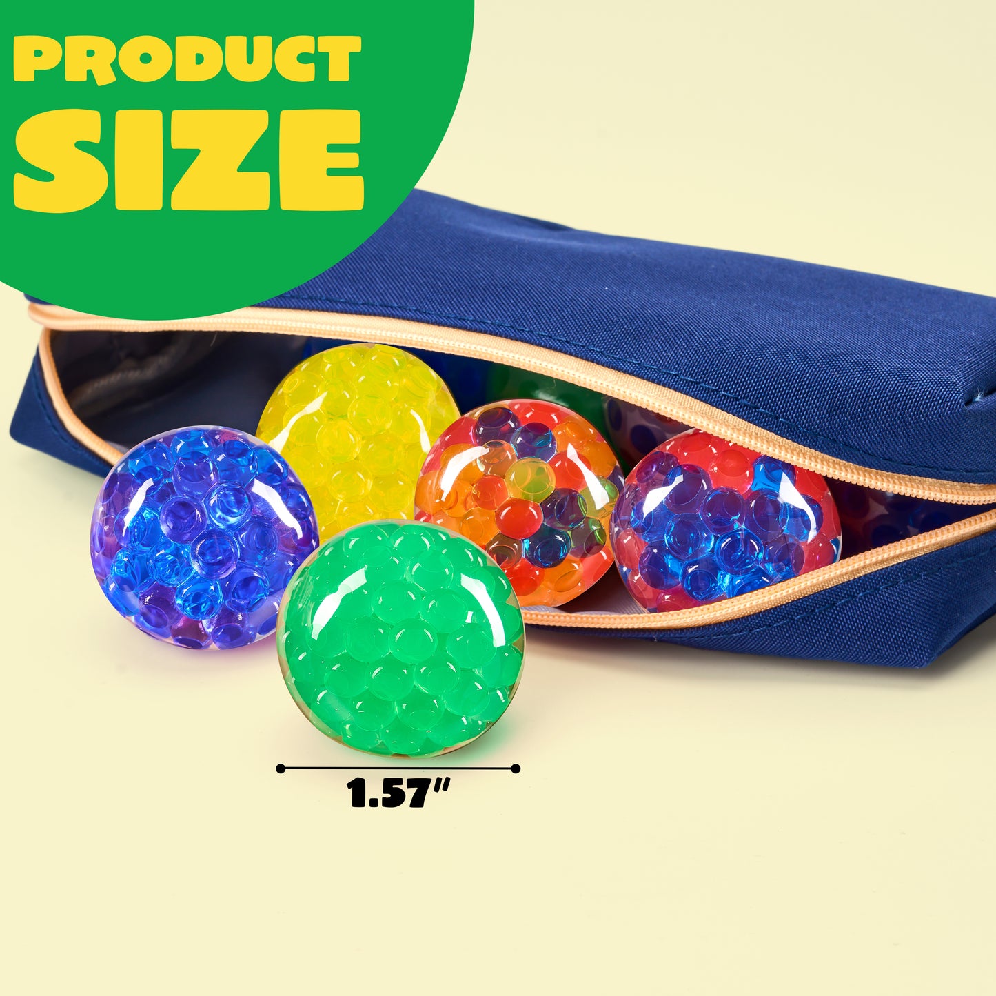 SYNCFUN 9 Pack Mini Stress Balls Fidget Toys for Adults Stress Relief Squishies for Kids, Orbeez Anxiety Calming Squeeze Balls, Party Favors, Prize (1.57")