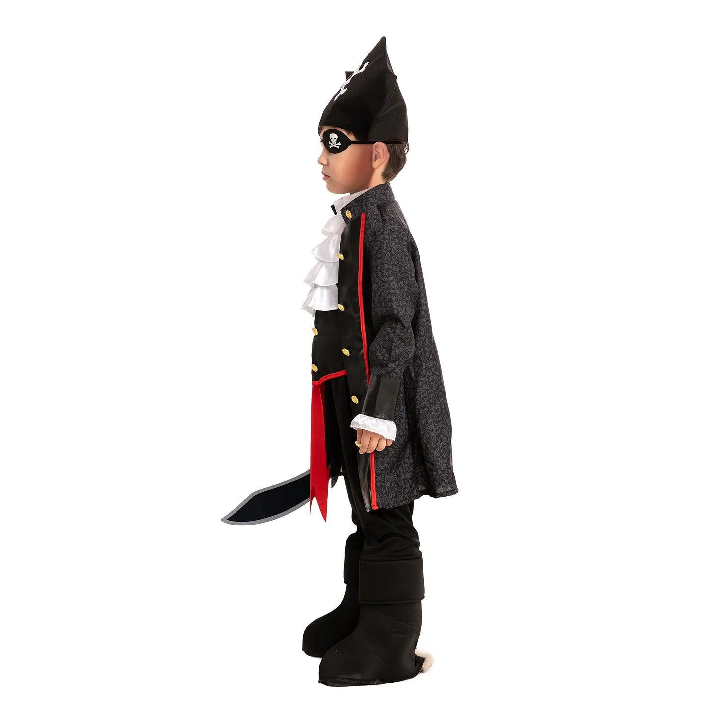 Syncfun Pirate Costume for Kids, Boy Captain Pirate Costume for Halloween Pirate Themed Party Cosplay Dress Up