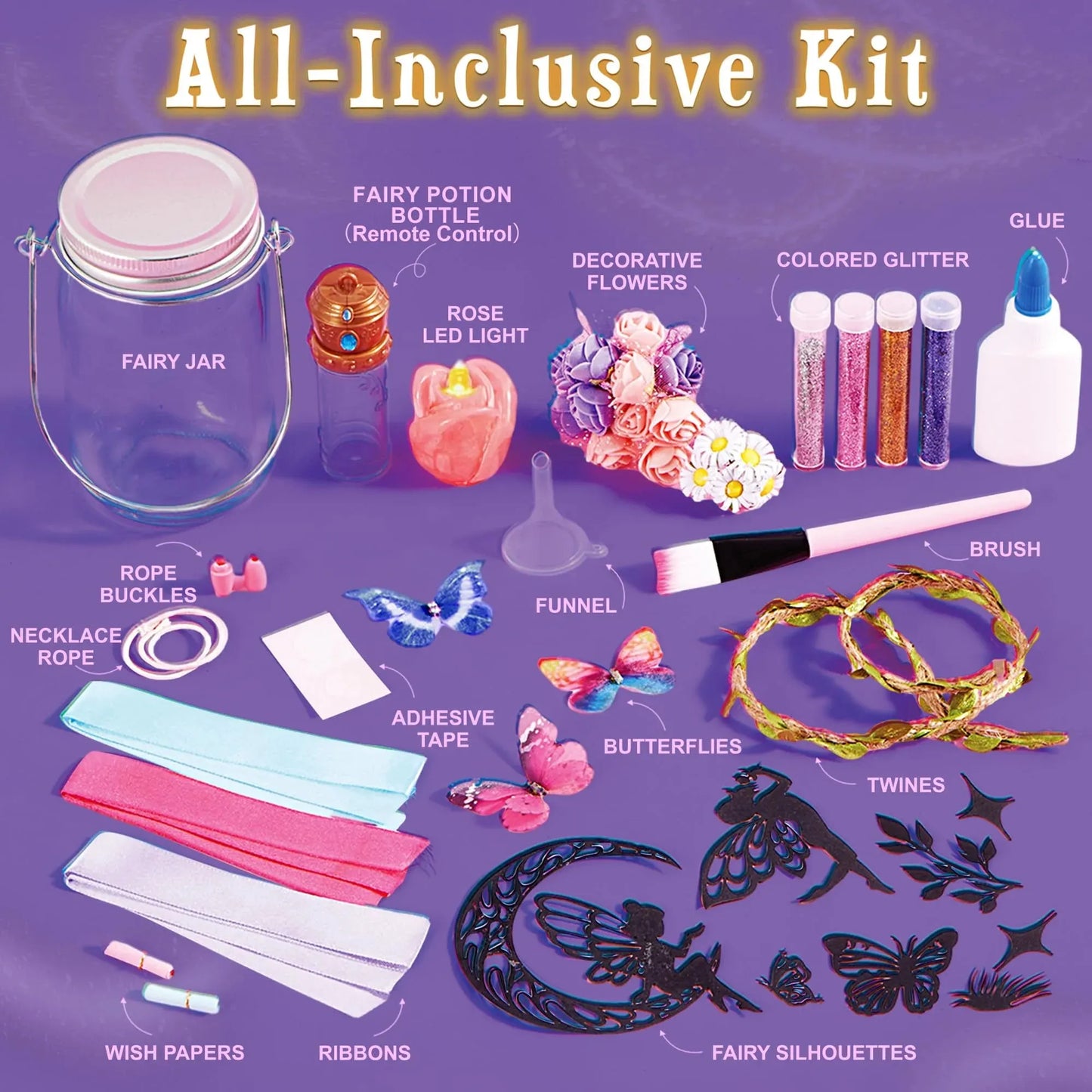 Klever Kits Fairy Lantern Craft Kit, 2-in-1 Moon Lamps Arts and Crafts for Kids, Birthday Halloween Gifts for Girls Age 6 up