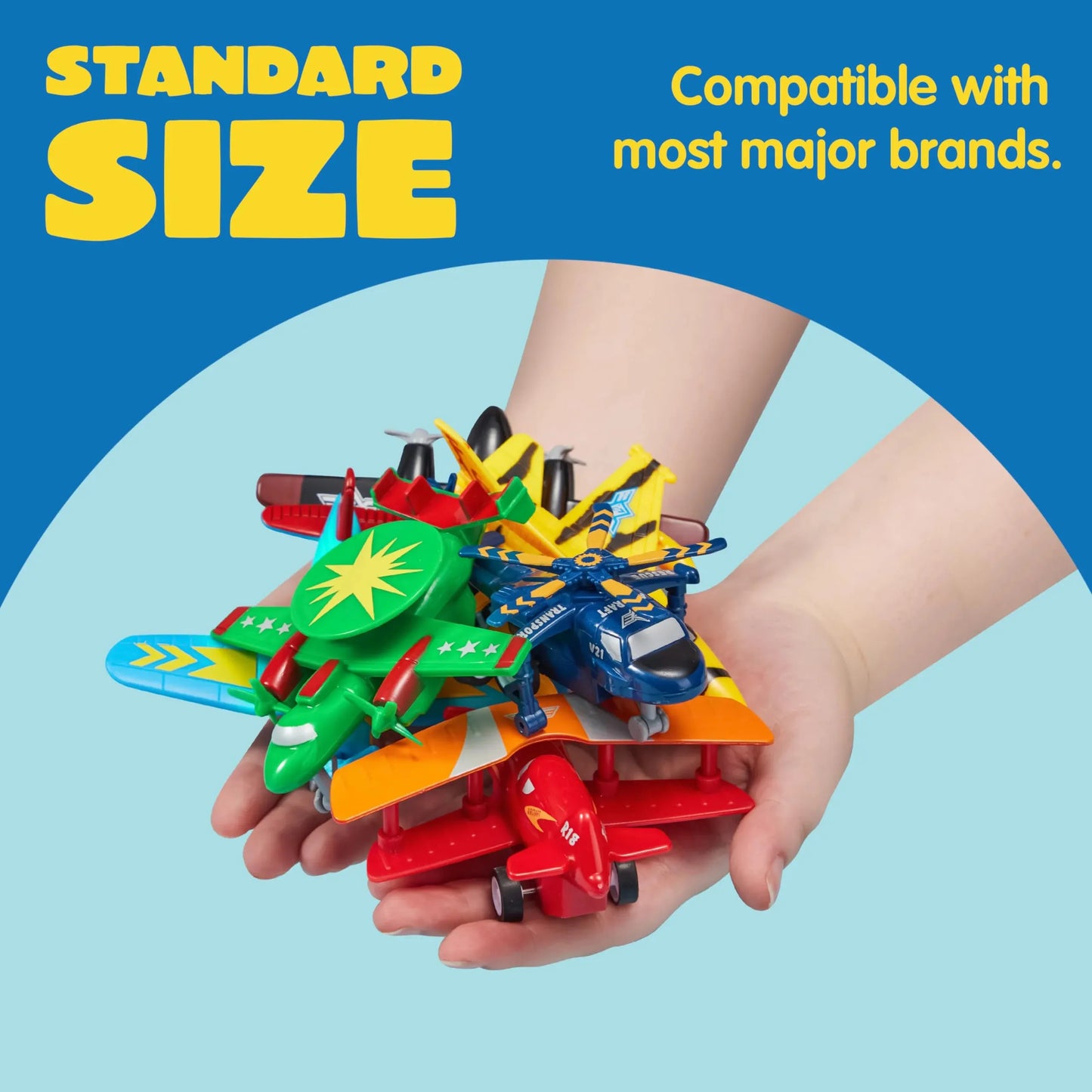 Syncfun 16 Pcs Airplane Toys for Toddlers 1-3, Mini Car Party Favors, Pull Back Plane Playset Including Helicopter, Fighter Jet, Bomber, Biplane, Gifts for Kids