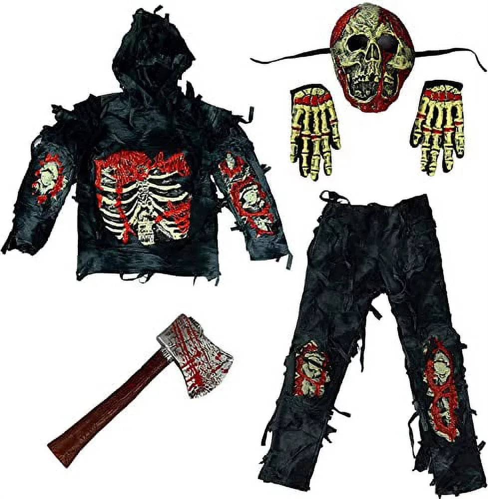 Syncfun Zombie Costume for Child with Bloody Axe, Halloween Zombie Dress UP for Boys, Monsters Costume Accessories