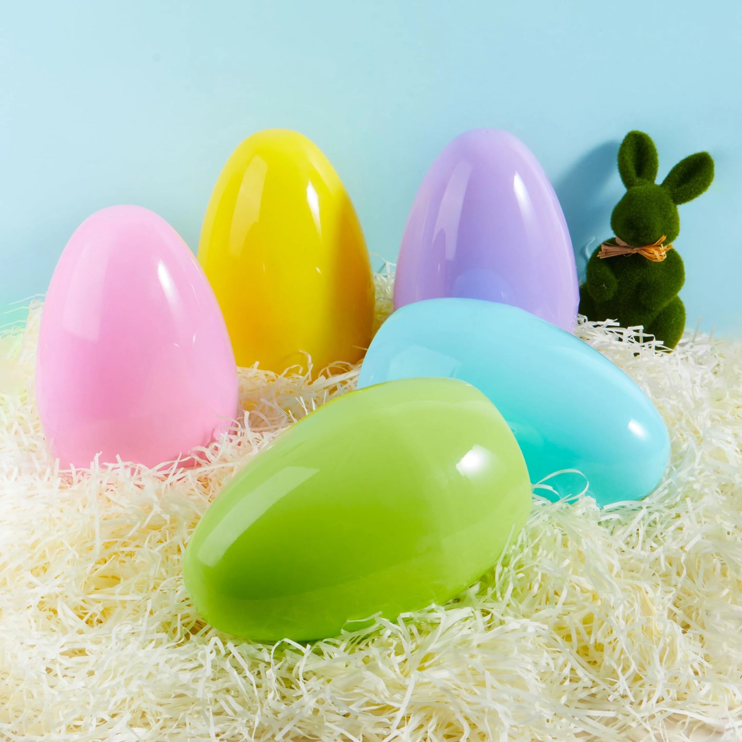 6 Pieces Giant Easter Eggs, 10 Inch Large Plastic Eggs Stuffable, Giant Easter Eggs for Easter Egg Hunting Supplies