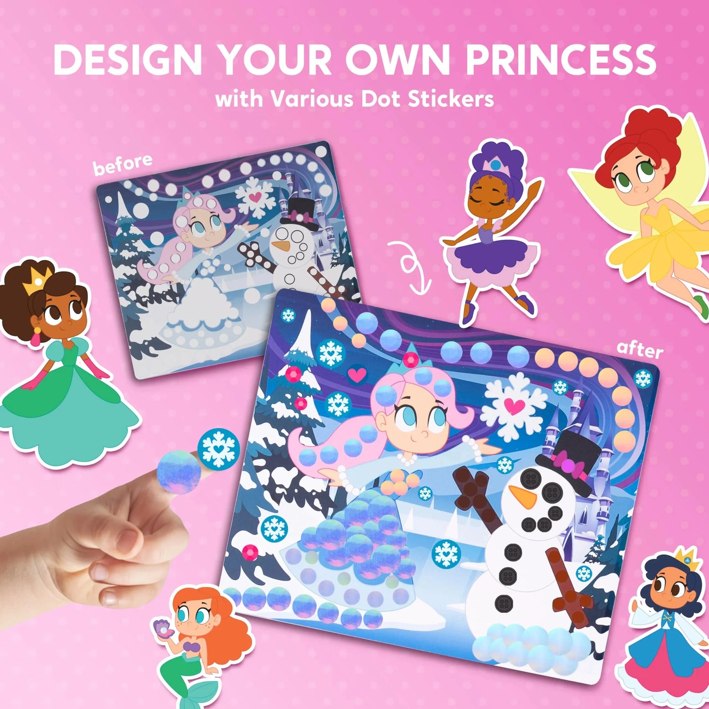 Syncfun Dot Markers For Activity Books For Kids Ages 3-5, Unicorns and Princess Sticker Poke A Dot Book ,Toddler Arts And Crafts Supplies, Birthday Gifts