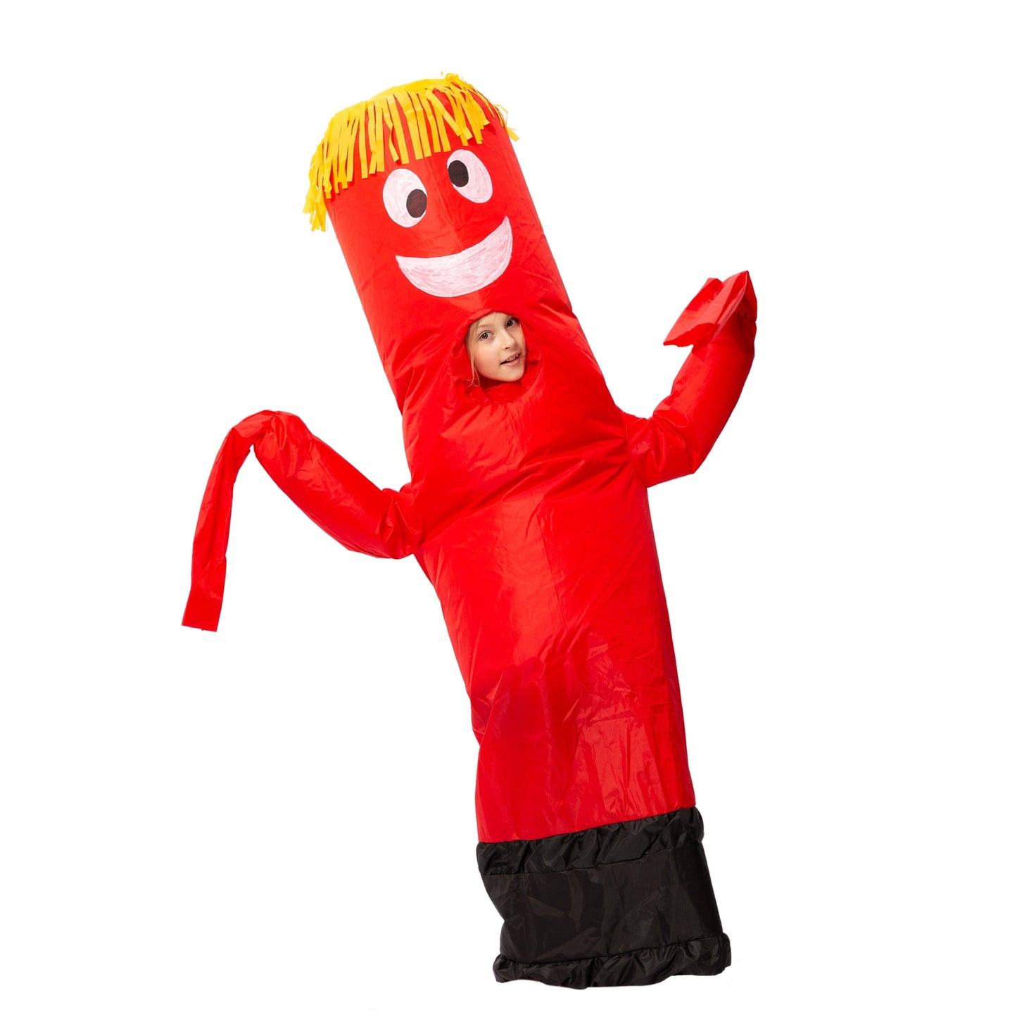 Joyfy Child Inflatable Tube Dancer Costume with Waving Arms for Halloween Dress Up Party