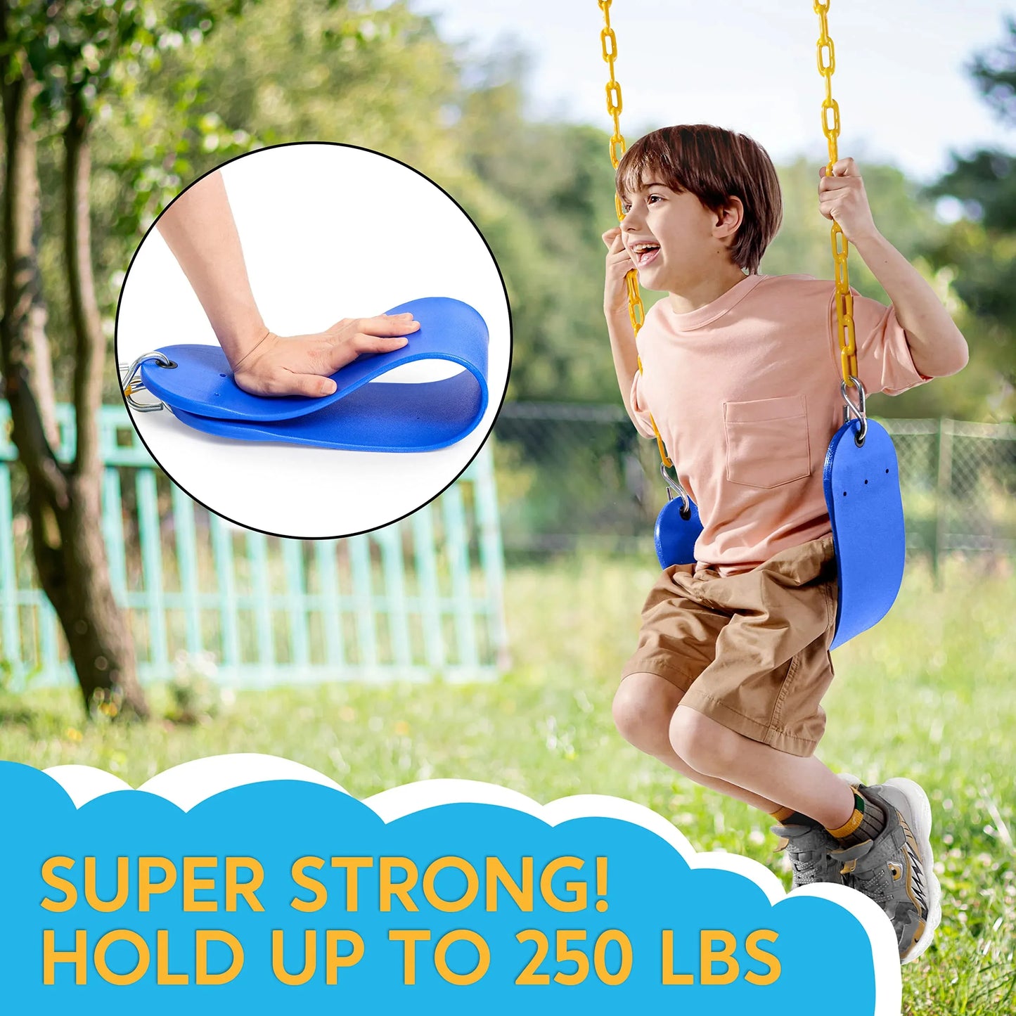 Syncfun 2 Pack Swing Sets For Backyard, Outdoor Swing Set Accessories For Adult, With 66" Heavy Duty Chains For Playground