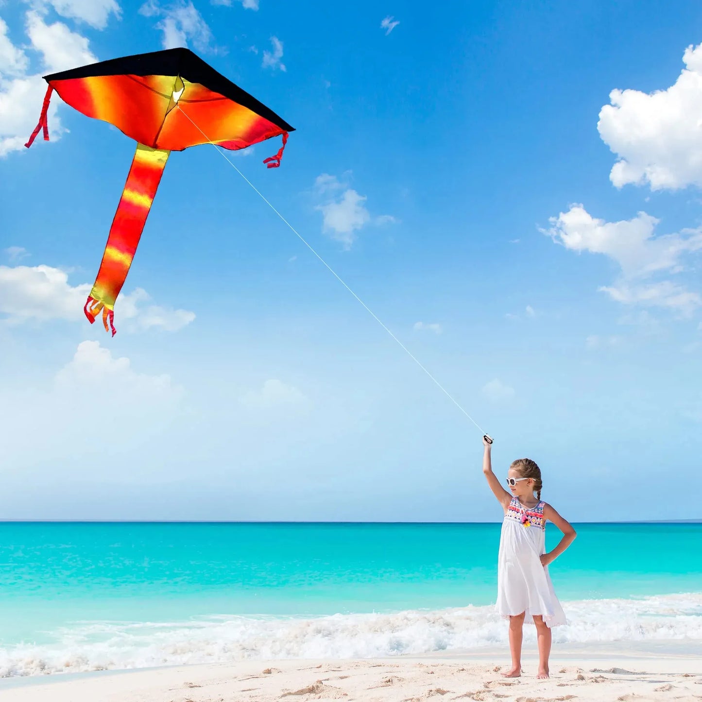 Syncfun 3 Packs Delta Kite, Easy to Fly Huge Kites for Kids and Adults with 262.5 ft Kite String for Outdoor Games and Activities