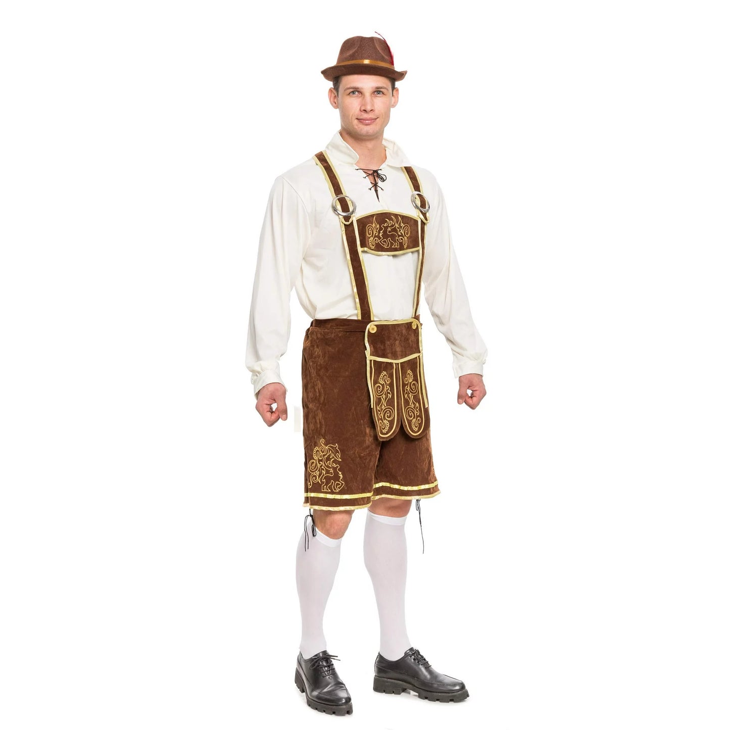 Spooktacular Creations Men's German Bavarian Oktoberfest Costume Set for Halloween Dress Up Party and Beer Festival Size XXL