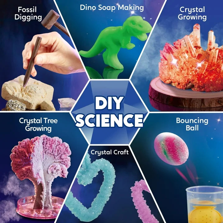 SYNCFUN 130 Jumbo Science Kits for Kids Age 8-12, Volcano Geographic Kit for Age 5-7 , Birthday Gifts And Stem Project Educational Toys for Boys Girls