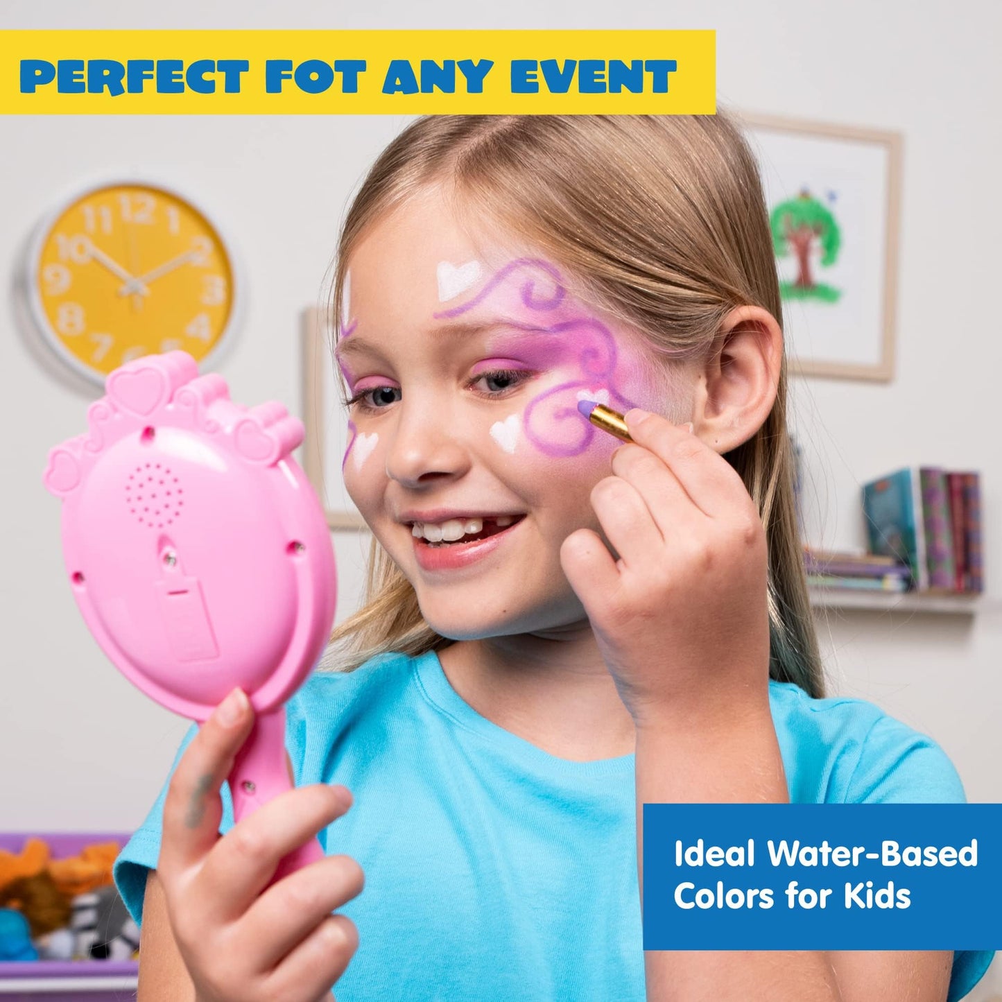Joyfy 24 Piece Face Paint for Kids, Safe Face and Body Crayons for Toddlers, Birthday Easter Halloween Makeup Party Supplies