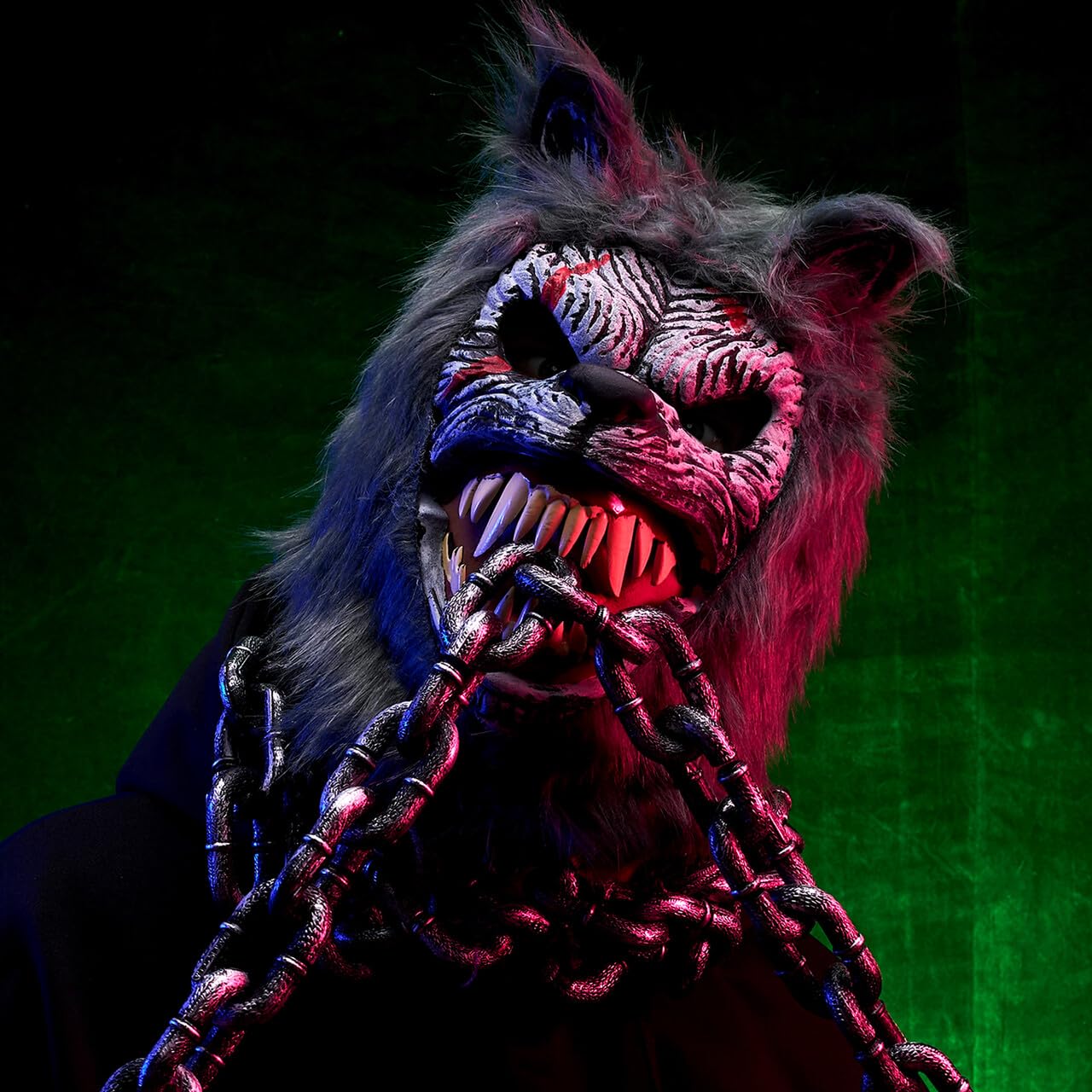 Joyfy Halloween Wolf Mask Scary Werewolf Mask for Adults Men,Halloween Costume Full Head Latex Wolf Masks Cosplay Prop