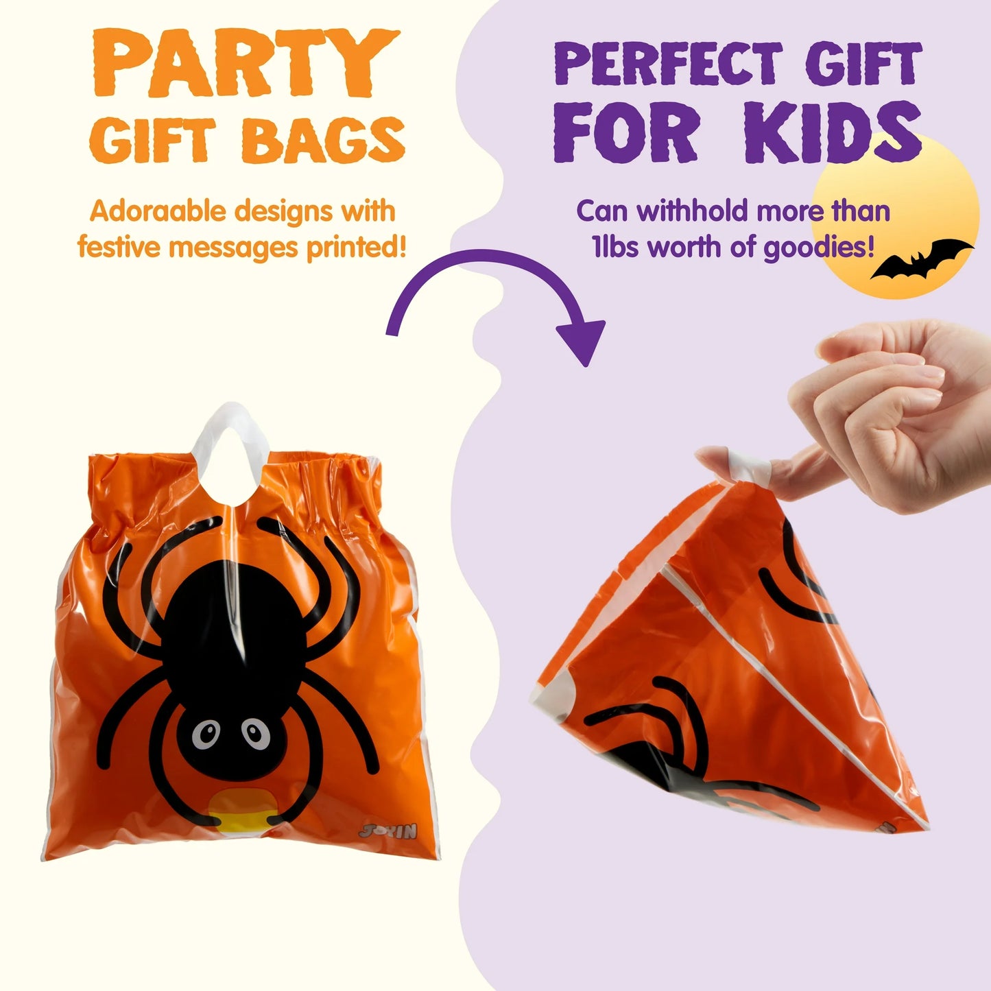 96 Pcs Halloween Treat Bags,Halloween Small Drawstring Candy Bags Goodie Bags Trick or Treat Bags Gift Bags