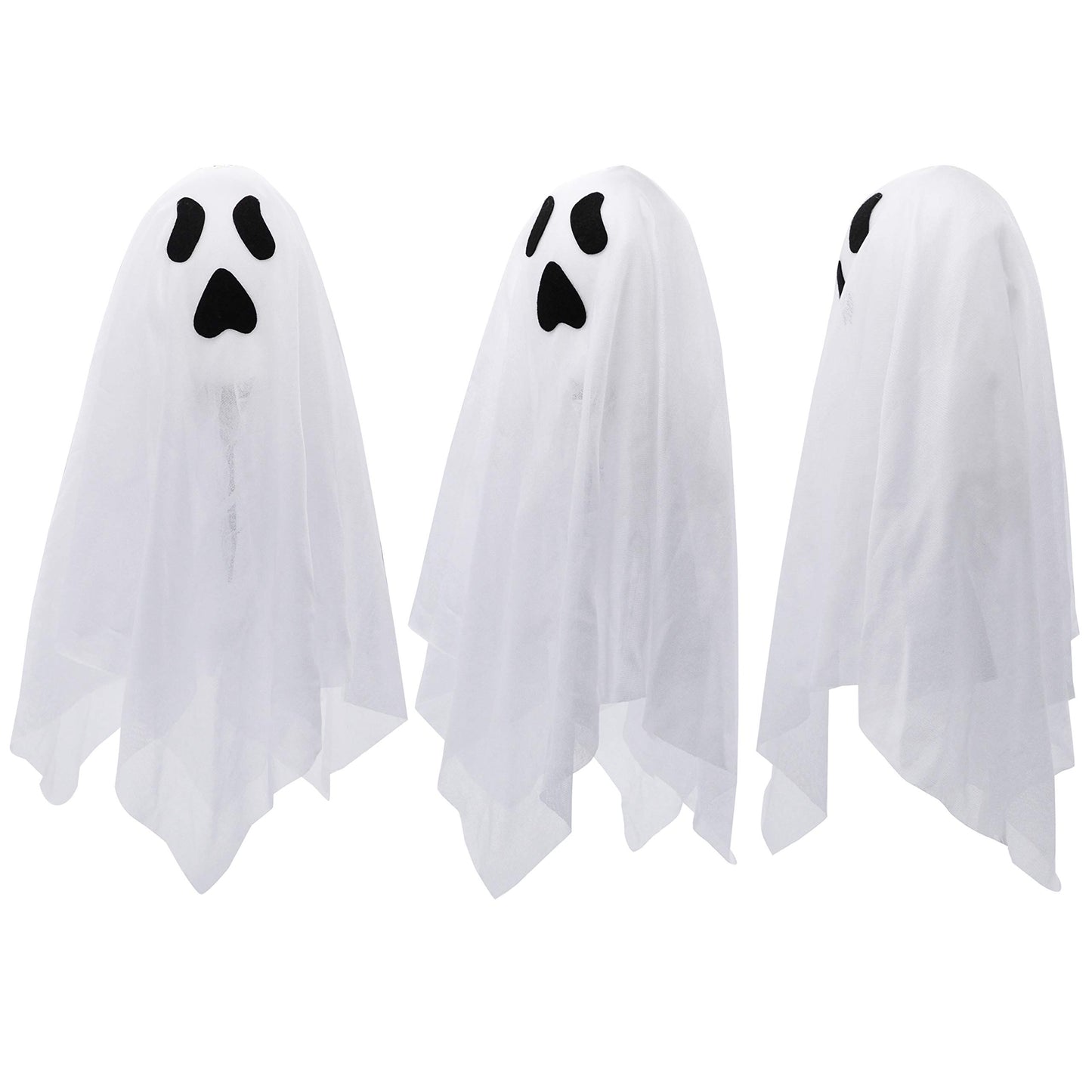 SYNCFUN 3 Packs Halloween Ghost Decorations,Light Up Flying Ghost Garden Stakes Outdoor Halloween Decorations,Pathway Lights Halloween Yard Outdoor Decorations Haunted House Decorations