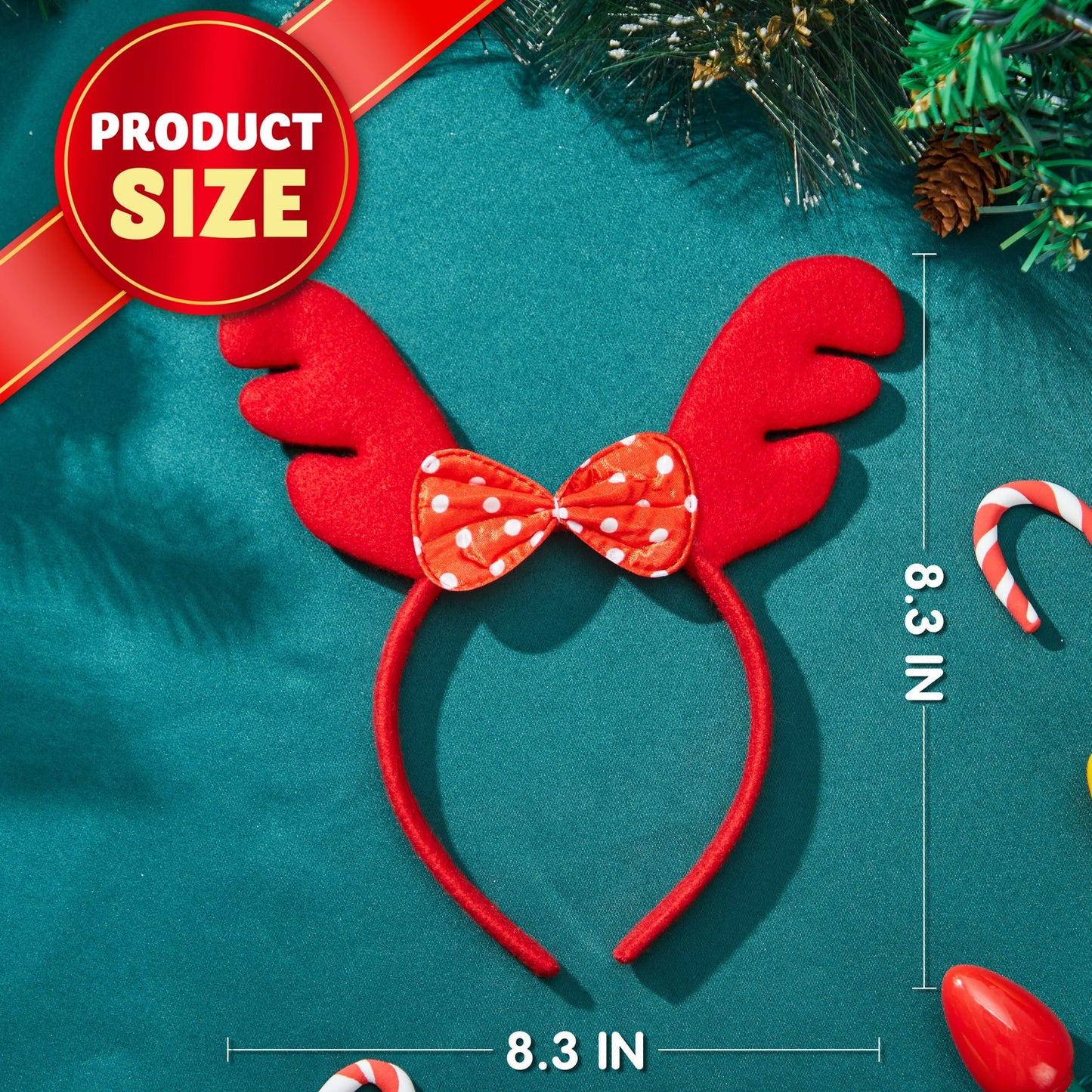 SYNCFUN 14 Pcs Christmas Headbands with Different Designs Santa Holiday Headbands for Kids Women Adult Xmas Party Favors (ONE Size FIT ALL)