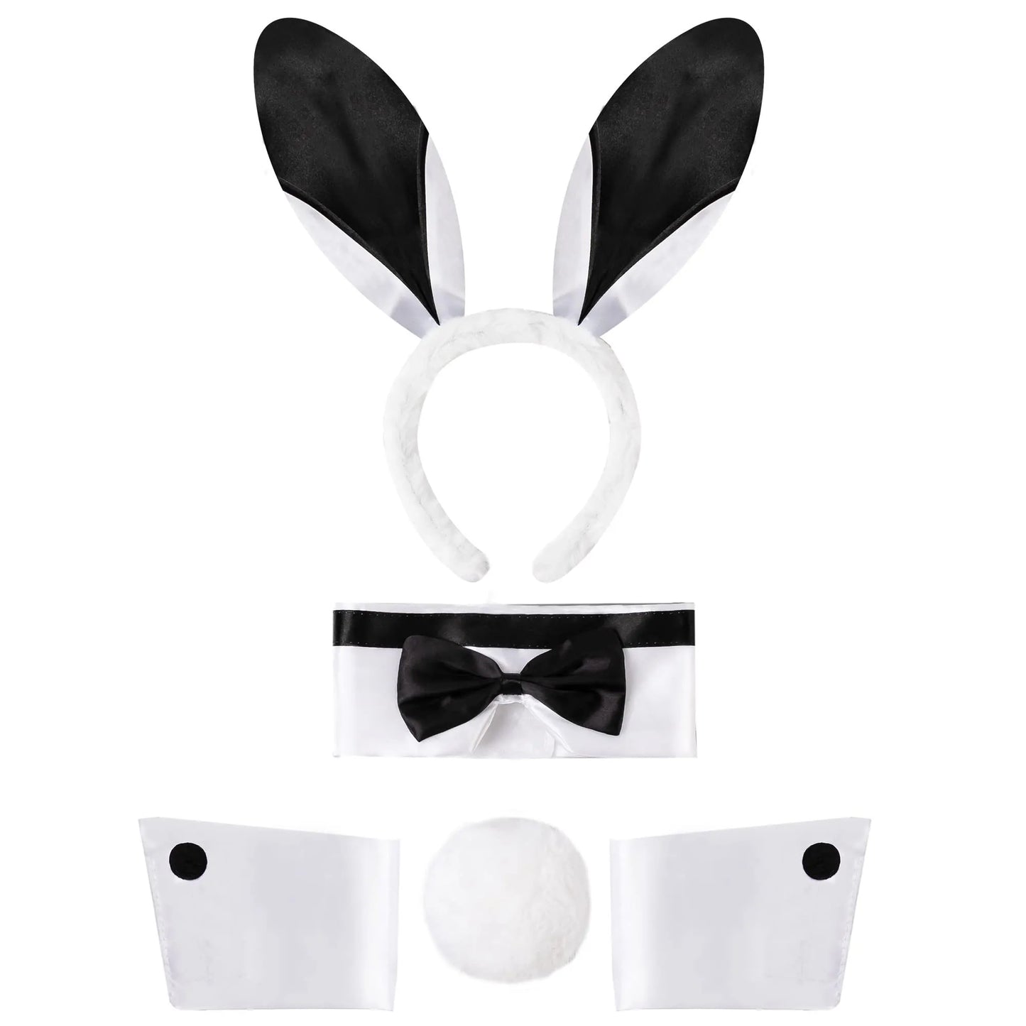 Syncfun Bunny Costume Accessories Set for Adult Women, Halloween Party Cosplay Dress UP Accessories