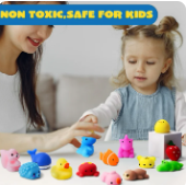 Joyfy 50 Pcs Mochi Squishy Toys Set Mini Mochi Party Favors for Kids & Adults Kawaii Fidget Toys for Stress Relief, Small Prize Box Toys for Kids Classroom, Pinata Stuffers