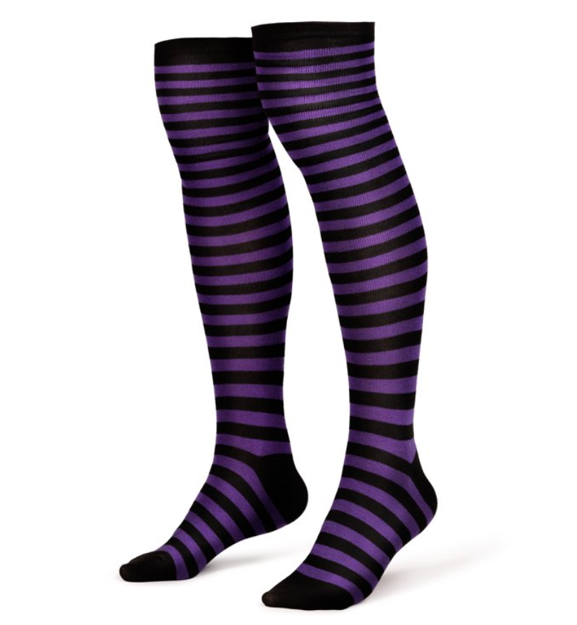 Joyfy Women Over The Knee Striped Thigh High Costume Accessories Stockings for Women and Girls