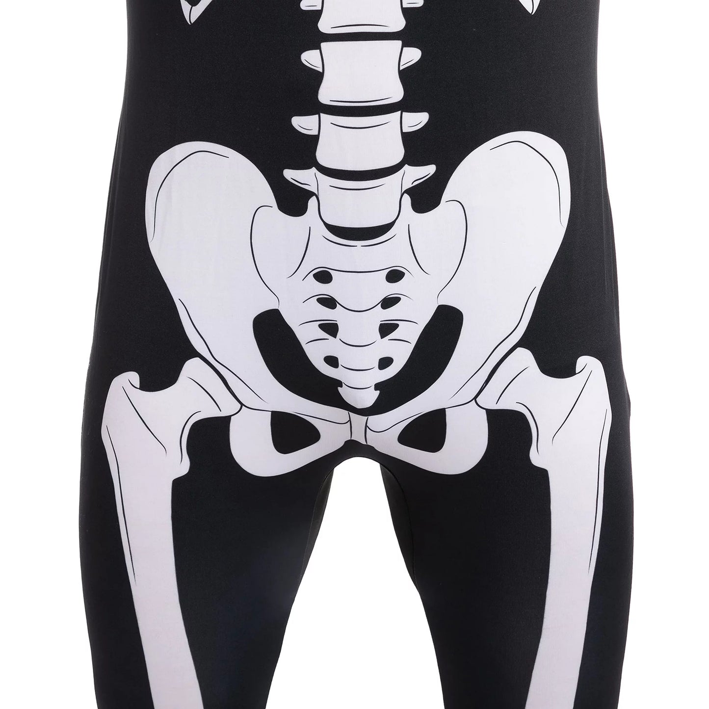 Spooktacular Creations Skeleton Bodysuit Halloween Men Costume with Hood for Adults Themed Parties, Halloween.M