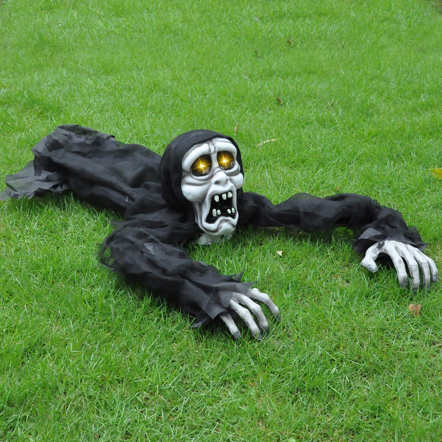 SYNCFUN Halloween Groundbreaker Halloween Decorations Life Size Zombie with Sound and Flashing Eyes,Outdoor Scary Halloween Yard Decorations