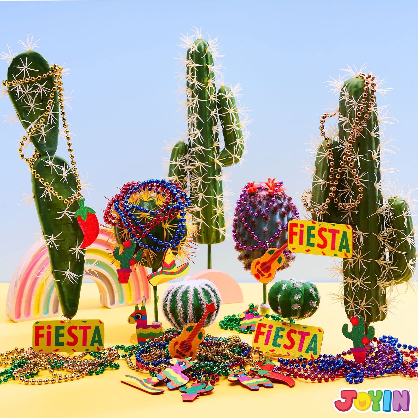 24 Cinco de Mayo necklaces, Mexico themed bachelor party gift carnival necklaces, Taco Tuesday