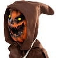 Spooktacular Creations Scary Scarecrow Pumpkin Bobble Head Costume Pumpkin Halloween Mask for Child Juniors Role-Playing (M)