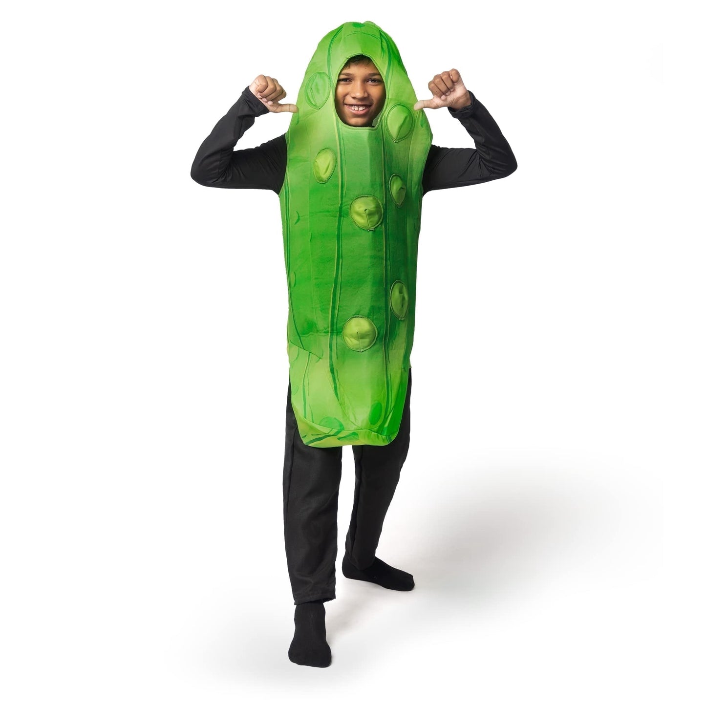 Joyfy Pickle Costume for Toddler Kids, Unisex Food Costume, Funny Costume for Child, Fruit Jumpsuit for Halloween Fancy Dress Costume