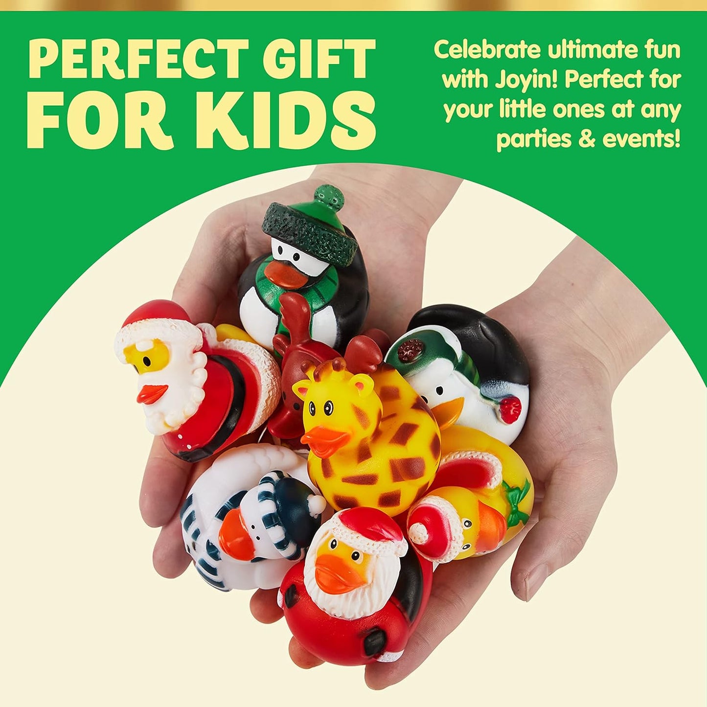 SYNCFUN 24 Pcs Cute Christmas Rubber Ducks for Boys, Girls, Kids and Toddlers, Christmas Party Favor Gifts