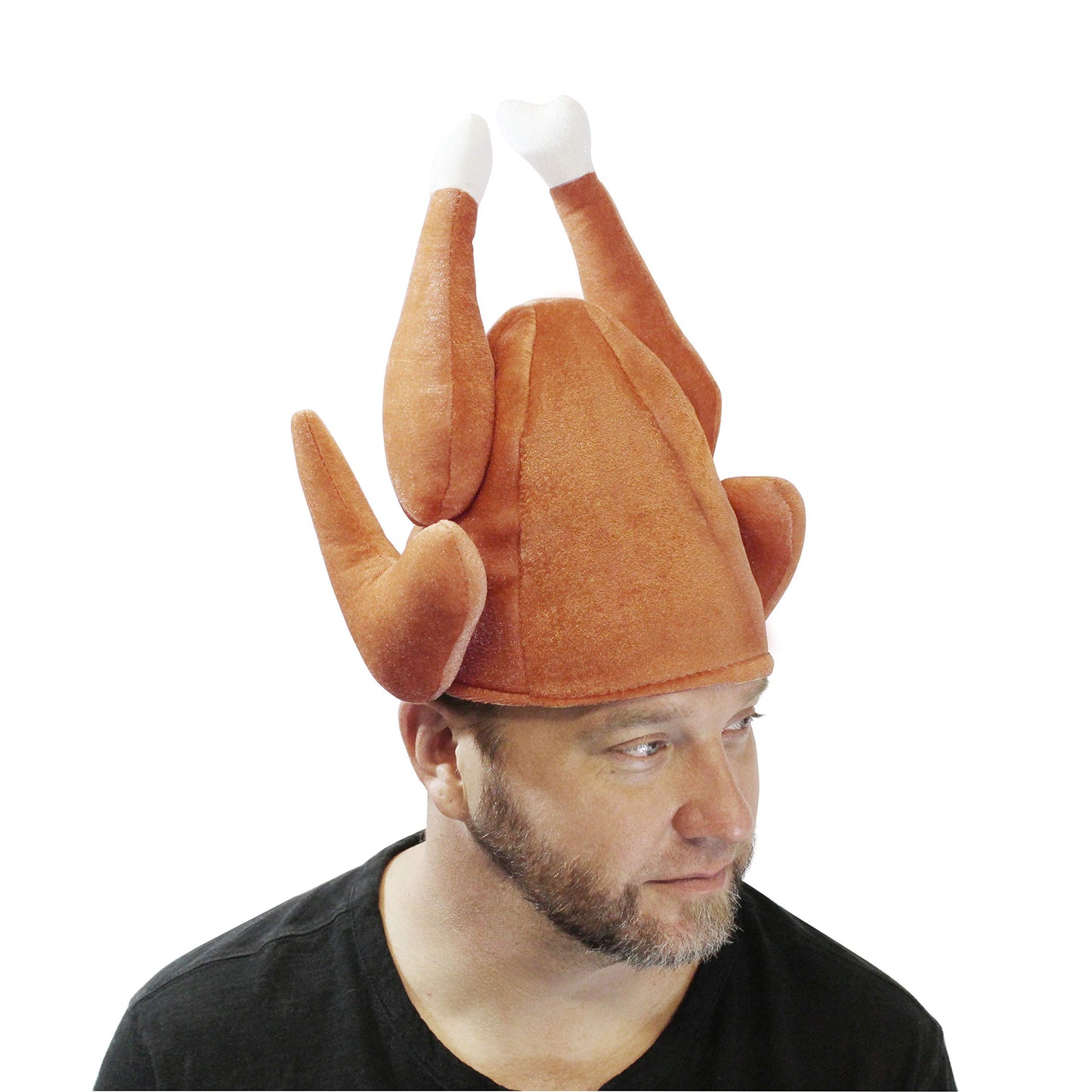 Spooktacular Creations 3 Pack Plush Roasted Turkey Hats for Thanksgiving and Halloween Costume Dress Up Party