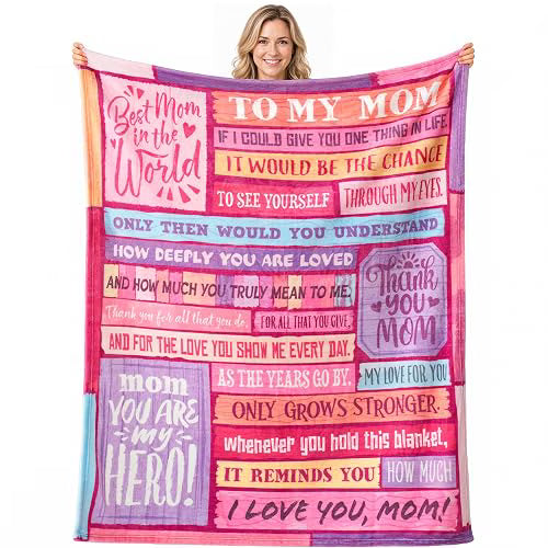 Joyfy Throw Blanket Flannel gift For Mom, Red Wood