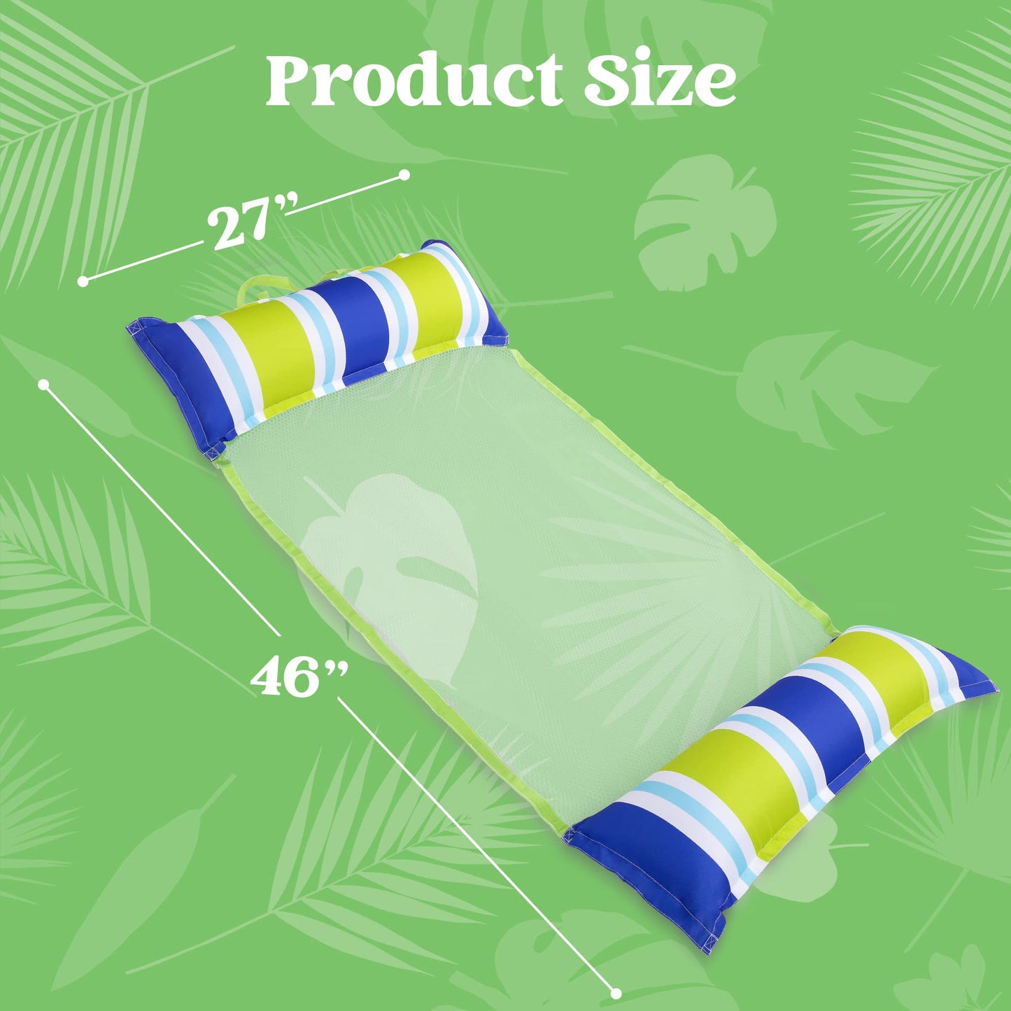 Syncfun 3 Packs Inflatable Pool Float Hammock, Water Hammock Lounges, Multi-Purpose Swimming Pool Accessories (Saddle, Lounge Chair, Hammock, Drifter) for Pool, Lake, Outdoor, Beach