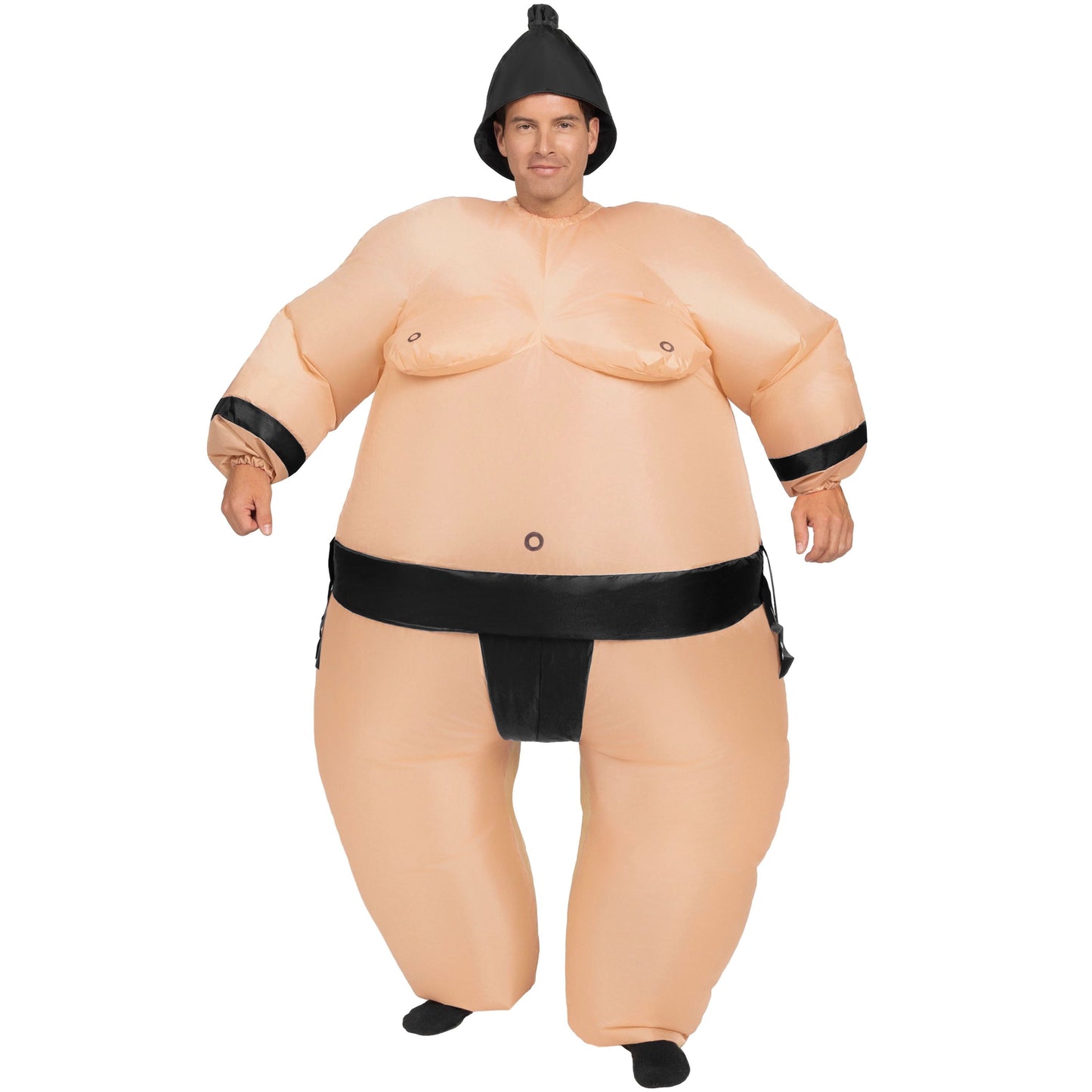 Joyfy Adult Inflatable Costume, Full Body Sumo Wrestler Air Inflatable Suit with Black Belt, Deluxe Halloween Costume for Halloween Theme Party