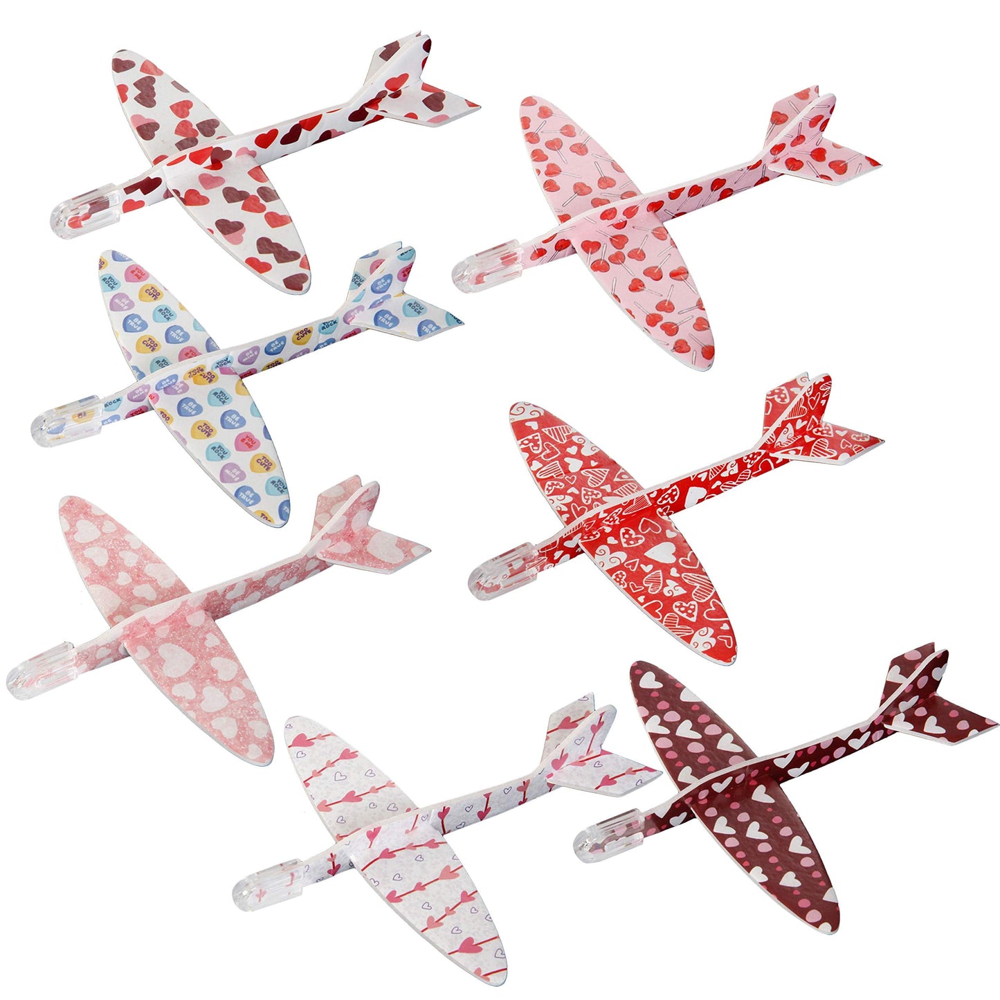 28 Packs Valentines Day Cards with Foam Airplanes for Kids, Valentines Exchange Cards with Boxes for Boys Girls, Valentines School Classroom Party Favors