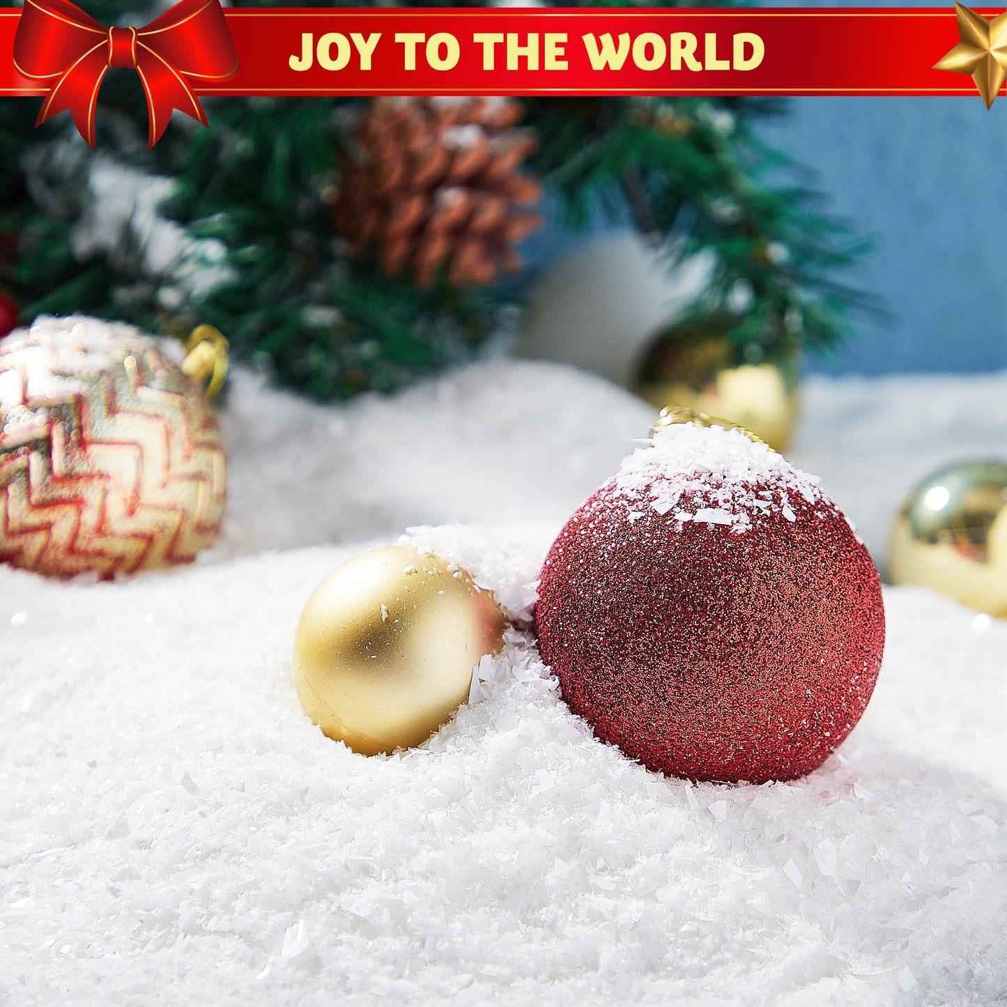 Joyfy 12 Oz Artificial Snow, 320g Plastic Fake Snow for Winter Decoration and Handcraft (White)