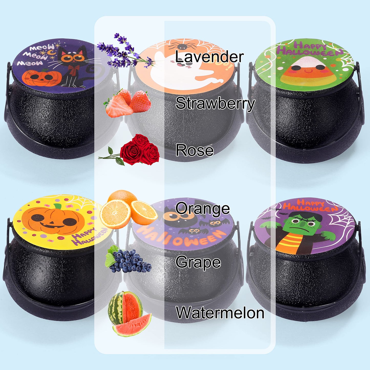 JOYIN 6 Pack Bath Bombs for Kids,Halloween Witch Cauldron with Mochi Squishy Toy for Kids Girls Boys Halloween Toys Halloween Treat Bags Gifts,Halloween Party Favor