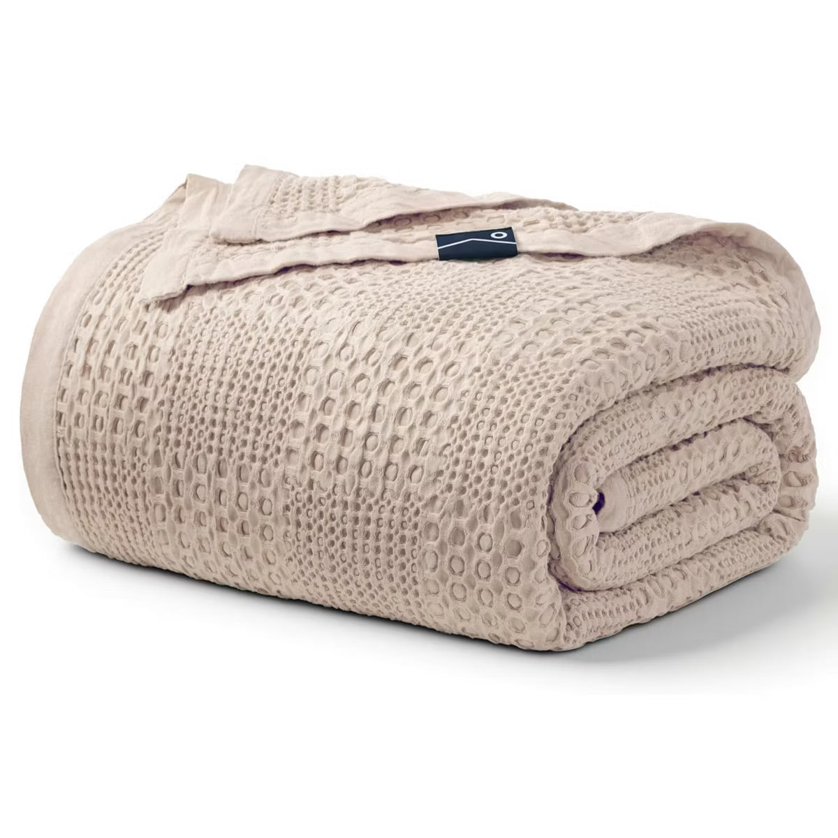 Joyfy King Size Cooling Waffle Blanket, Oatmeal Cotton & Bamboo Rayon Lightweight Breathable Summer Throw for Hot Sleepers Bed/Couch/Sofa