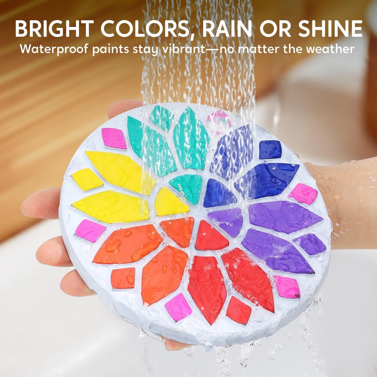 Klever Kits Stepping Stones Painting Craft Kit for Kids, 5 Pcs Garden Stones Ceramic Garden Decor, Unicorn Gifts for Girls Age 6+