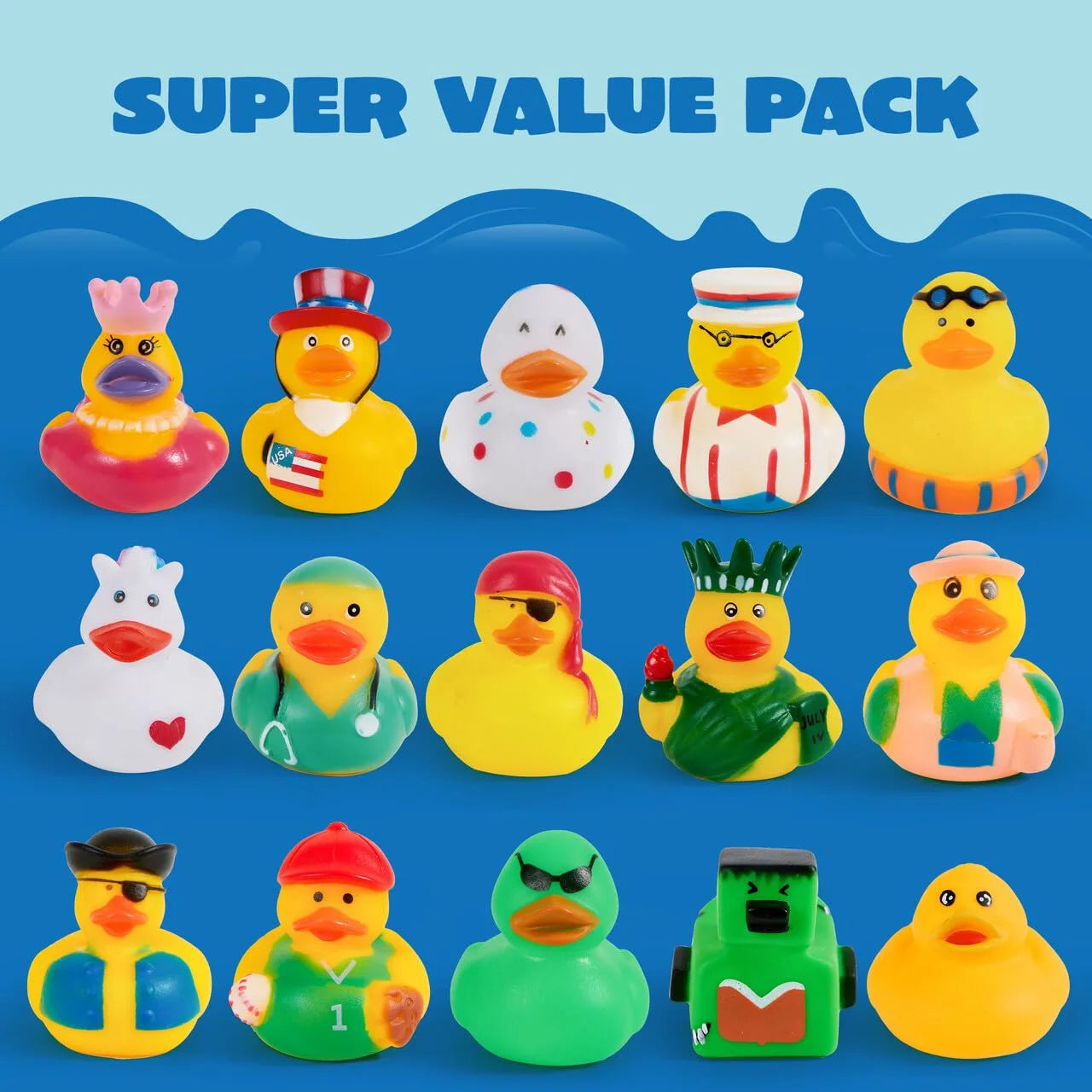 SYNCFUN 60 Pcs Rubber Ducks, Mini Rubber Duckie Toys with Mesh Carry Bag for Kids Baby Bath Shower Toys, Birthday Gifts, Summer Beach Pool Activity, Party Favors