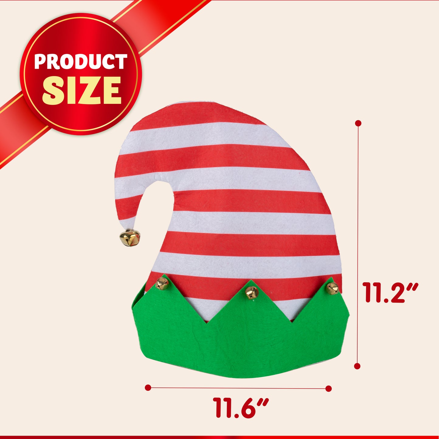 Joyfy 3 Pack Christmas Hats,Elf Felt Hats for Adults Funny Hats for Christmas Holiday Party Costume Favors Gifts Accessoriess