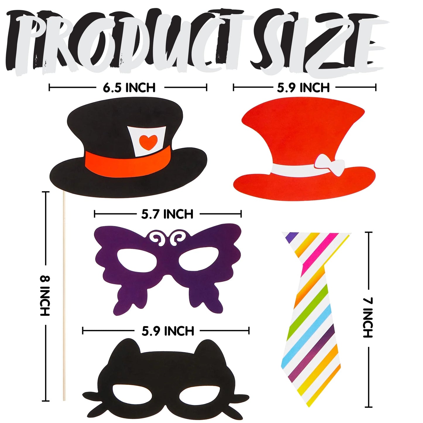 Syncfun Themed Photo Booth Props 66 Pieces 2024 Graduation Party Favor Prop for Photoshoot