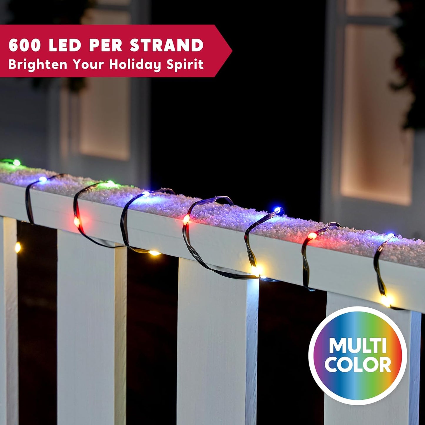 Syncfun 600 Led Christmas Lights,198 FT Christmas Lights with Remote Outdoor Decorations,Christmas Tree Lights with 8 Modes Timer for Holiday Xmas Party