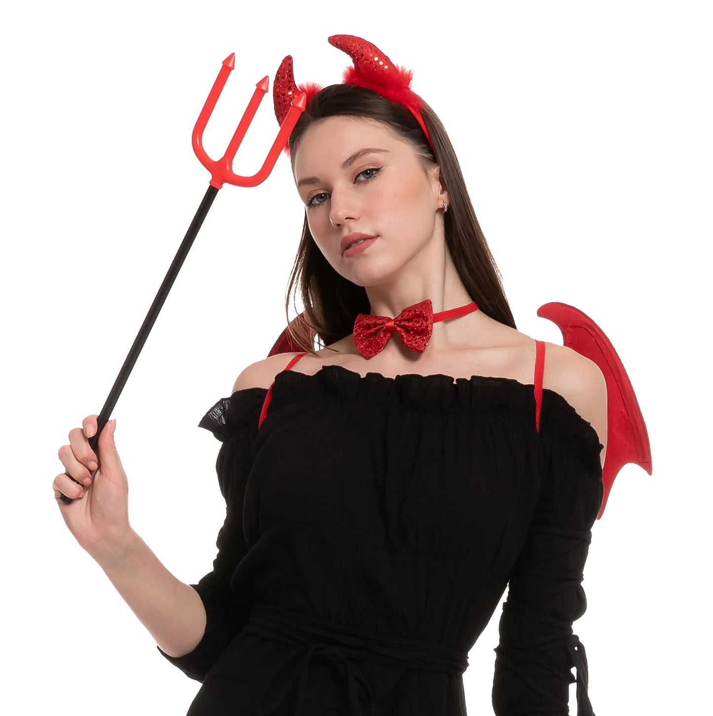 Syncfun Halloween Accessories for Woman, Devil Cosplay Costume for Adults, Role Play Dress UP