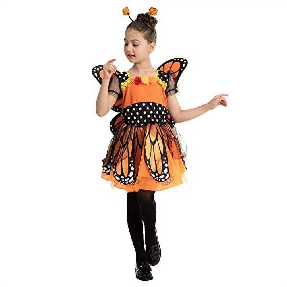 Spooktacular Creations Monarch Butterfly Costume for Kids, Girl Halloween Role Play, 3T