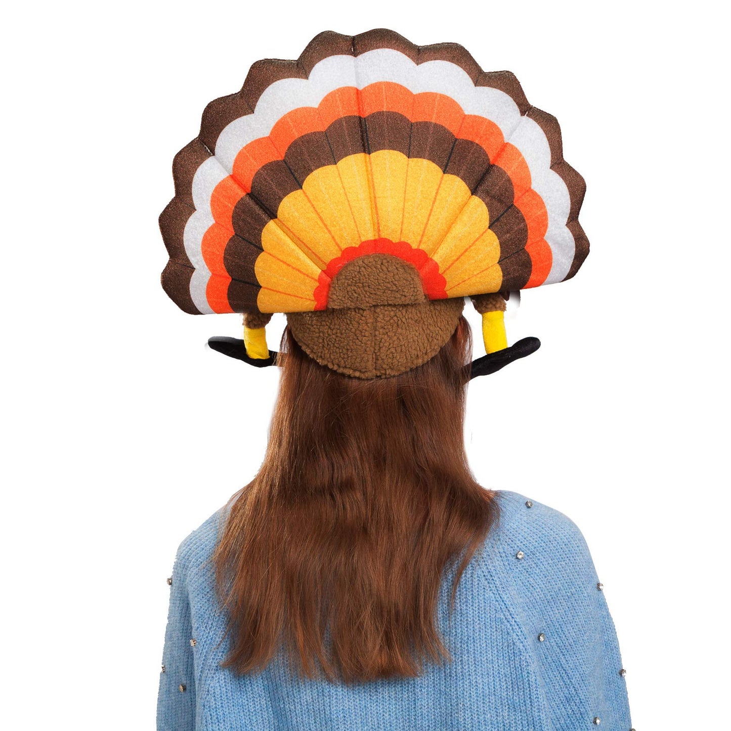 Spooktacular 2 Pack Thanksgiving Turkey Hats Turkey Cap for Thanksgiving Night Event Dress-up Party Role Play Carnival Cosplay Costume Accessories Multi-colores