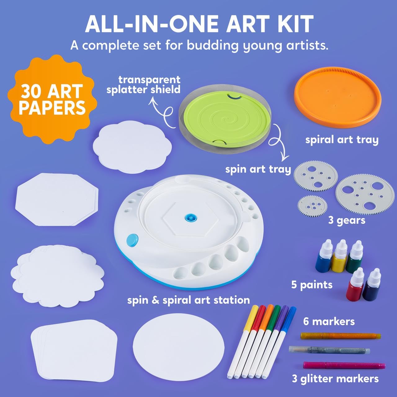Klever Kits Paint Spin Art for Kids Painting Spinner Machine Kit Arts & Crafts Gifts for Boys Girls