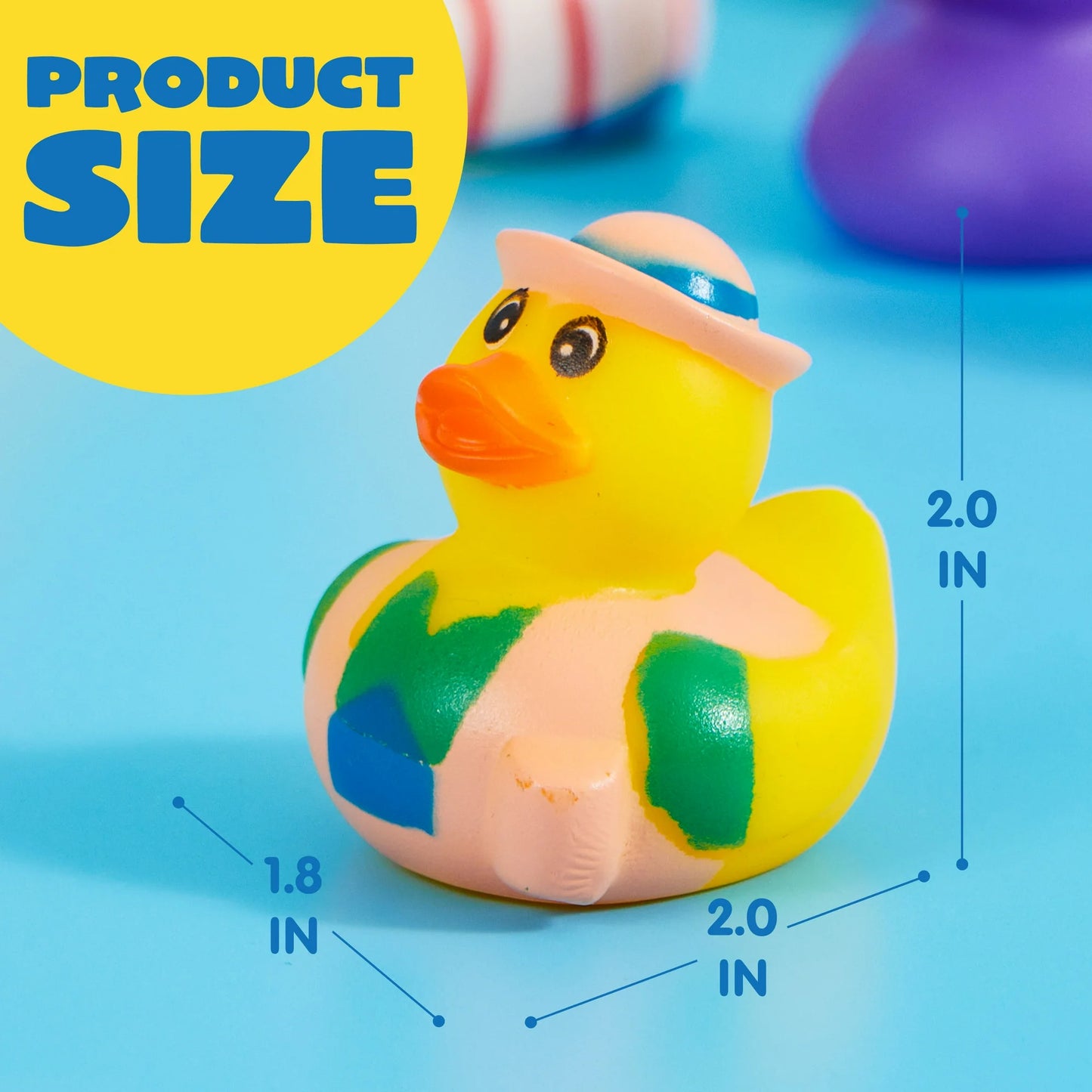 SYNCFUN 120 Pcs Rubber Ducks, Mini Rubber Duckie Toys with Mesh Carry Bag for Kids Baby Bath Shower Toys, Birthday Gifts, Summer Beach Pool Activity, Party Favors