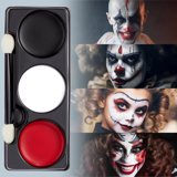 Joyfy 7 oz Halloween Makeup Palette,Halloween Face Painting Kit SFX Makeup with Double-headed Brush for Zombie Vampire Cosplay for Adult Kids