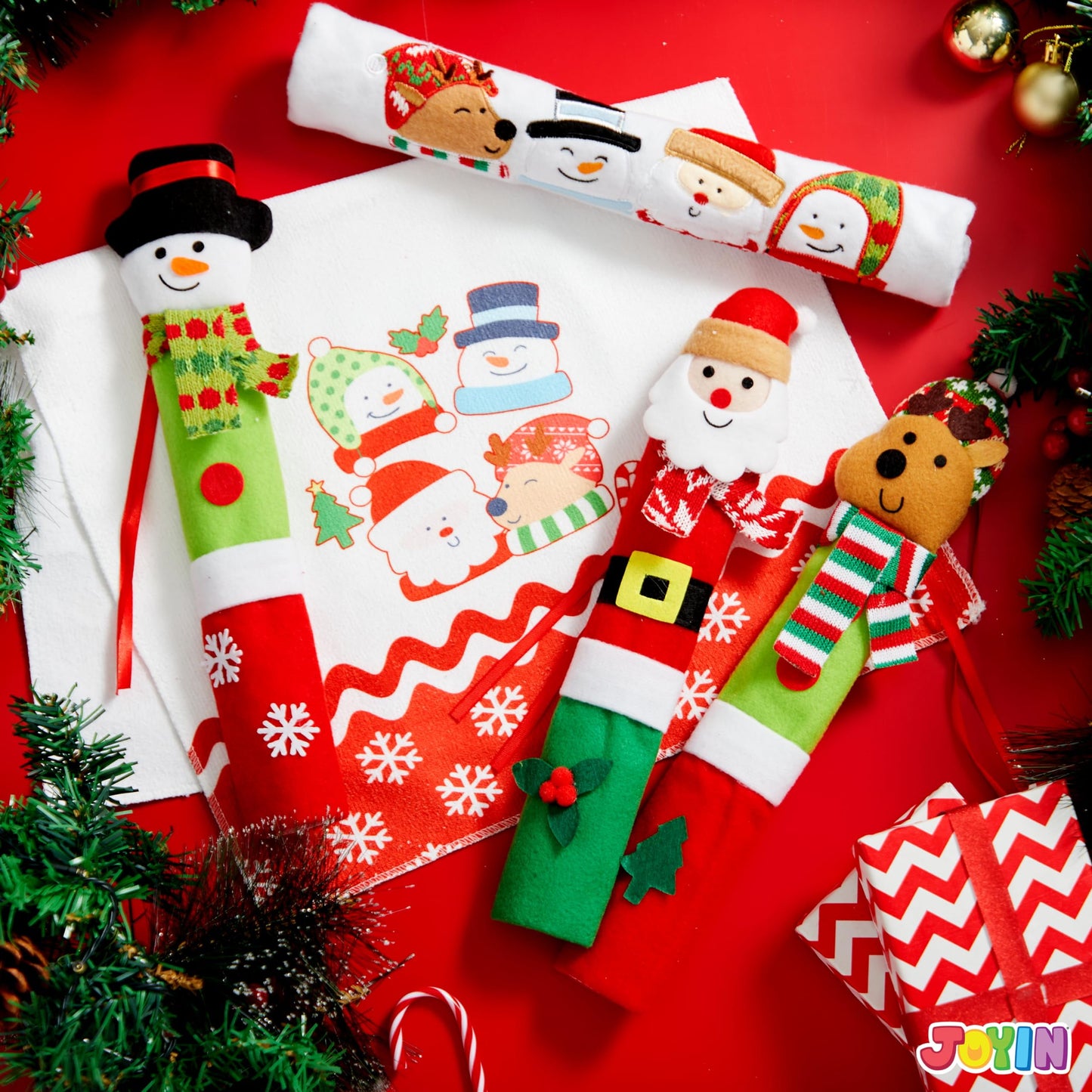 5 Pieces Christmas Kitchen Appliance Handle Covers for Kitchen Refrigerator Microwave Oven Dishwasher Decoration, Xmas Indoor Décor, Party Favor Supplies.