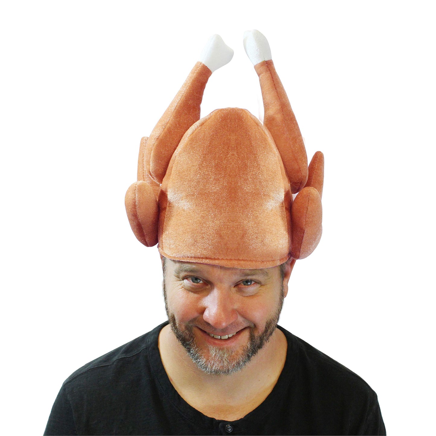 Spooktacular Creations 3 Pack Plush Roasted Turkey Hats for Thanksgiving and Halloween Costume Dress Up Party